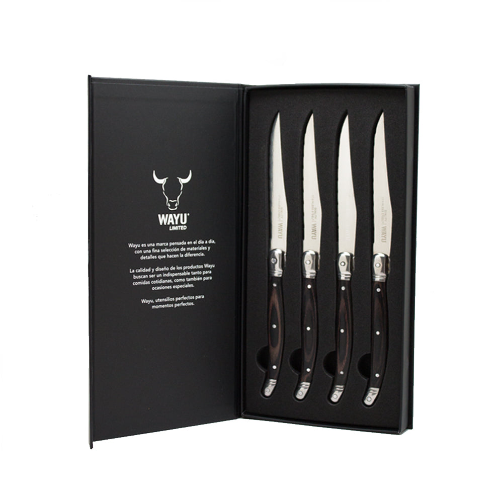 Set 4 cuchillos black mesa wayu limited