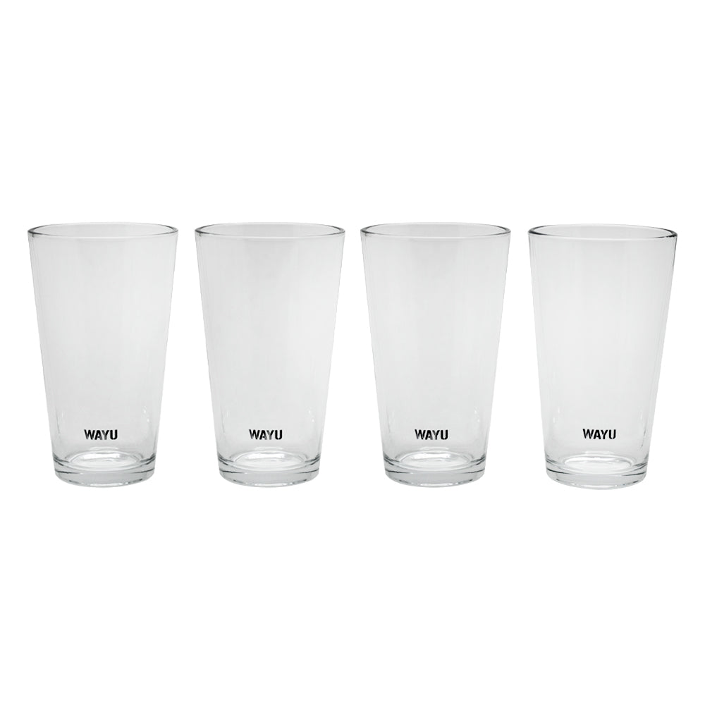 Set 4 vasos vidrio wayu