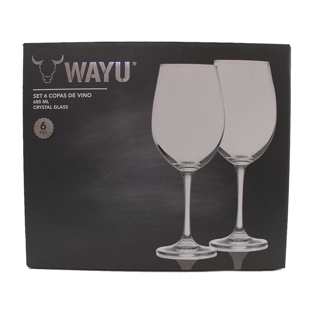 
                  
                    Set 6 copas cristal glass vino wayu
                  
                