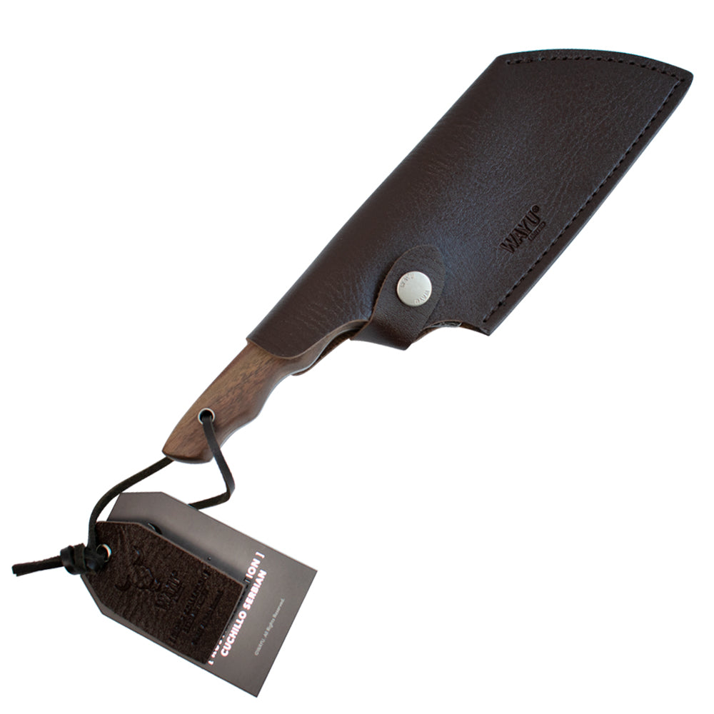 Cuchillo serbian con funda rustic colecction wayu