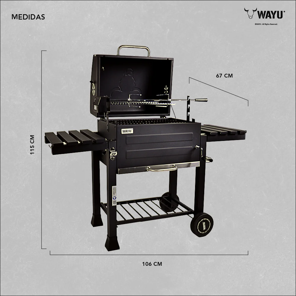 
                  
                    Parrilla a carbón con spiedo Wayu
                  
                