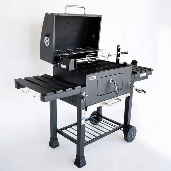 Parrilla a carbón con spiedo Wayu