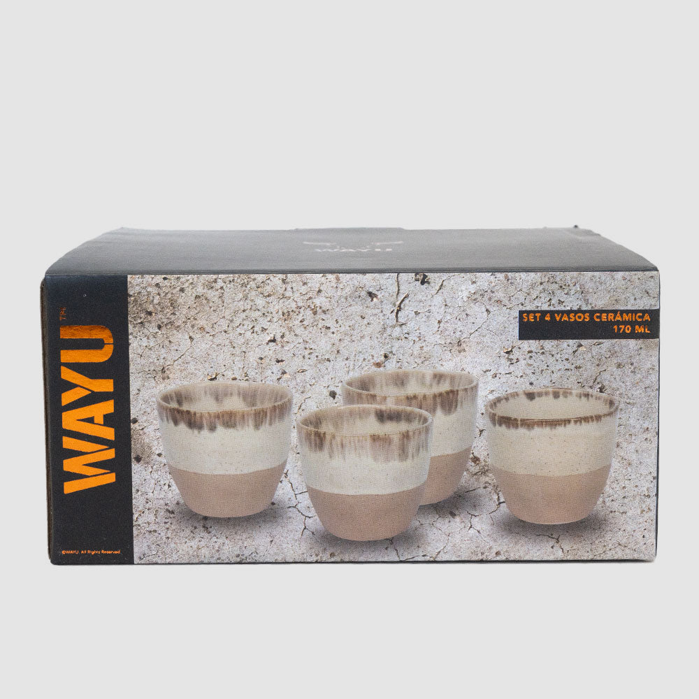 
                  
                    Set 4 Vasos Cerámica
                  
                