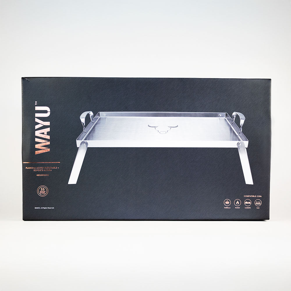 
                  
                    Plancha Acero Inoxidable + Soporte Wayu
                  
                