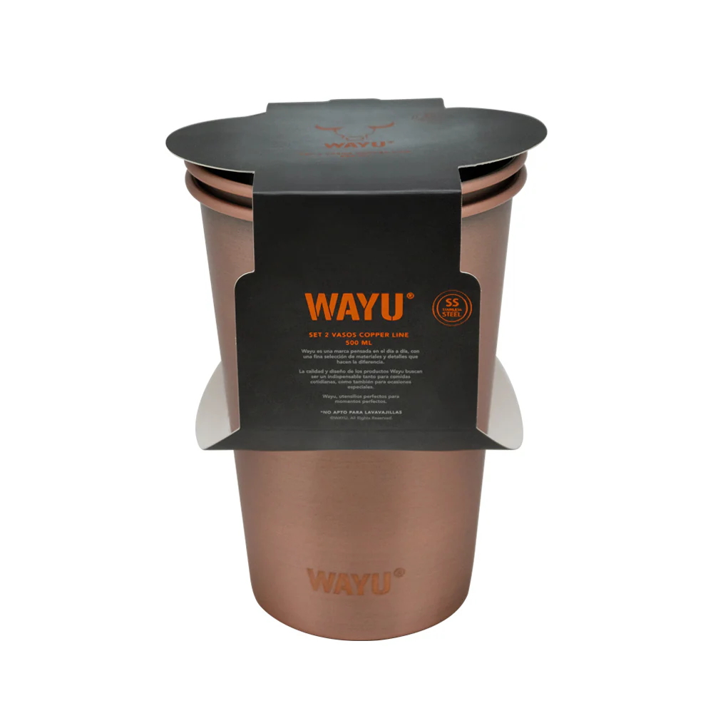 
                  
                    Set 2 vasos 500ml copper line wayu
                  
                