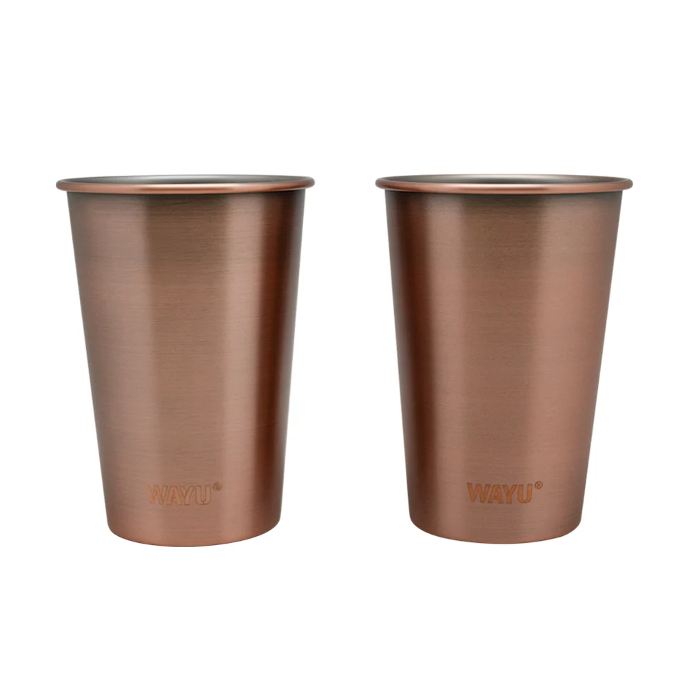 Set 2 vasos 500ml copper line wayu